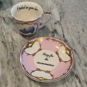 Pink and Gold Teacup and Saucer Set ❤️FINAL❤️